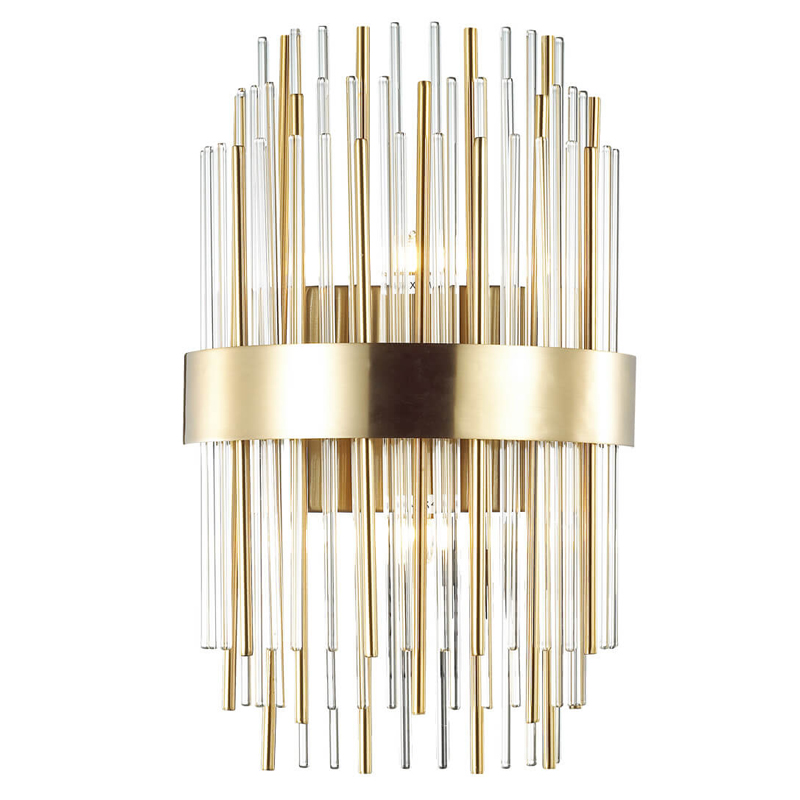 Бра Glass Stripes In The Belt Sconce Прозрачный Глянцевое золото Бра Glass Stripes In The Belt Sconce Прозрачный Глянцевое золото в Челябинске | Loft Concept