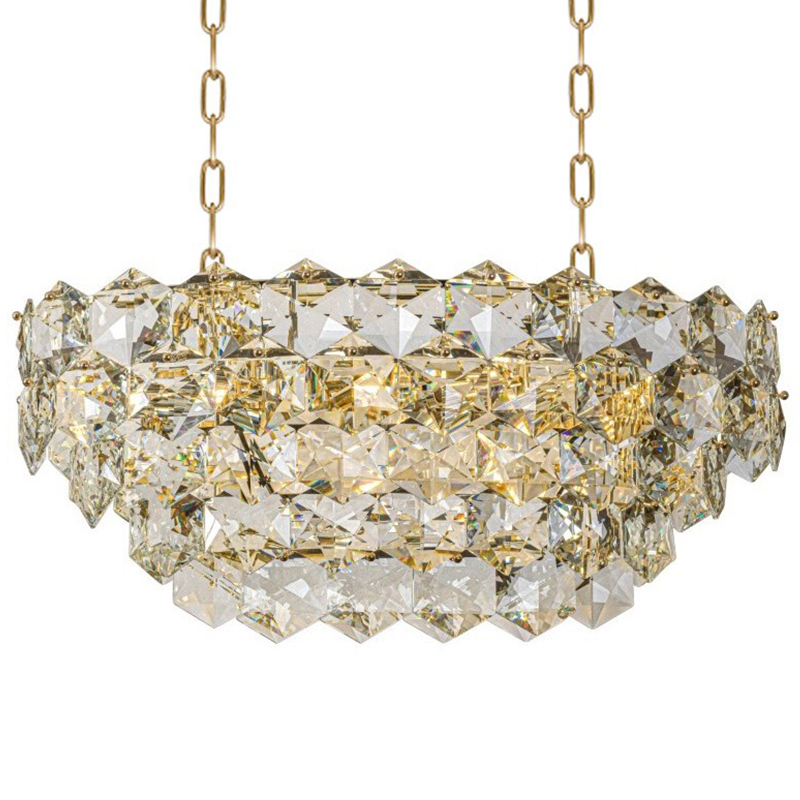 Люстра Tiers Crystal Light Chandelier 82 Золотой Прозрачное Стекло Люстра Tiers Crystal Light Chandelier 82 Золотой Прозрачное Стекло в Челябинске | Loft Concept