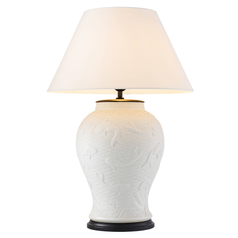 Настольная лампа Eichholtz Table Lamp Dupoint Белый Черный Настольная лампа Eichholtz Table Lamp Dupoint Белый Черный в Челябинске | Loft Concept