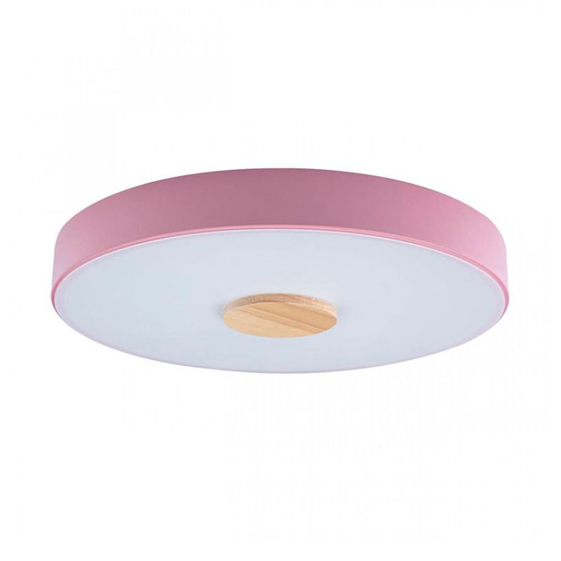 Потолочный светильник Wooden Wheels Pink диаметр 40 Белый Розовый пастельный Древесина Потолочный светильник Wooden Wheels Pink диаметр 40 Белый Розовый пастельный Древесина в Челябинске | Loft Concept