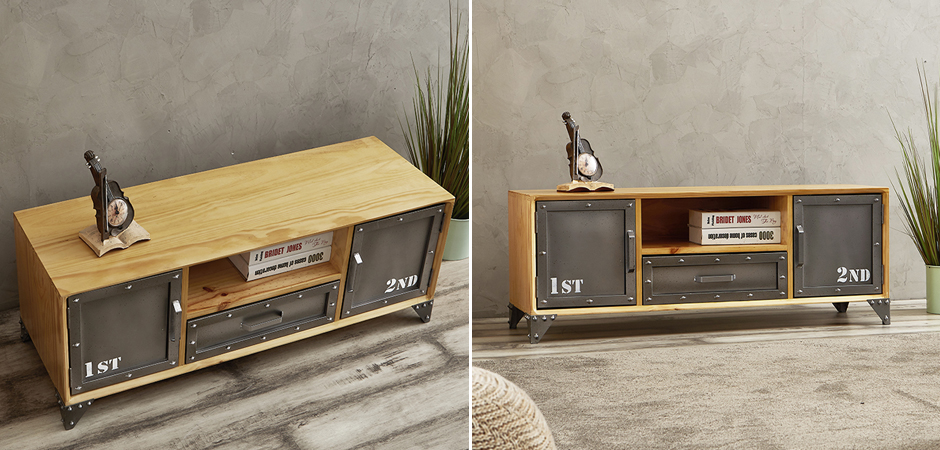 ТВ-тумба Loft Metal and Wood Double - Loft-Concept в Челябинске