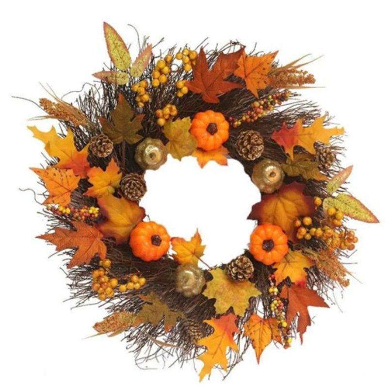 Аксессуар на стену Halloween Wreath Оранжевый Коричневый Аксессуар на стену Halloween Wreath Оранжевый Коричневый в Челябинске | Loft Concept