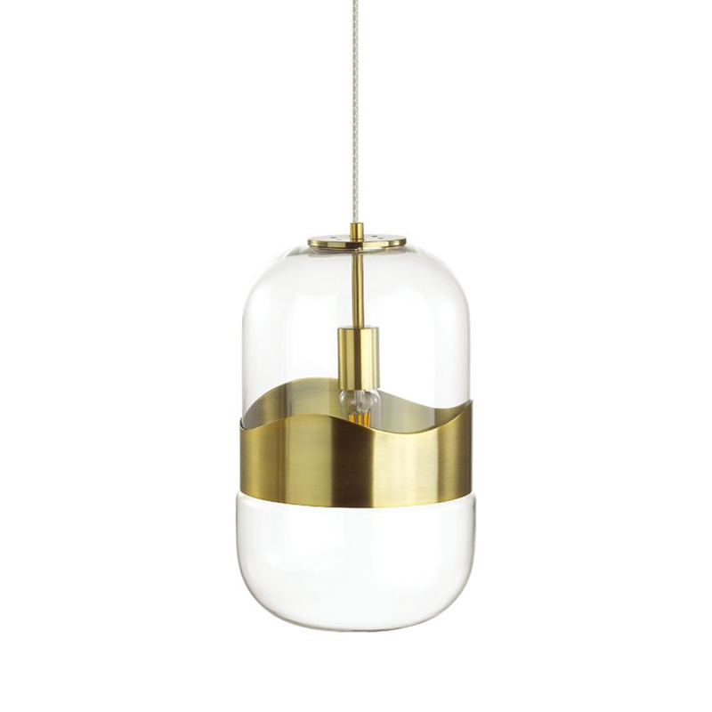 Подвесной светильник Igon Gold Hanging Lamp Золотой Прозрачный Подвесной светильник Igon Gold Hanging Lamp Золотой Прозрачный в Челябинске | Loft Concept