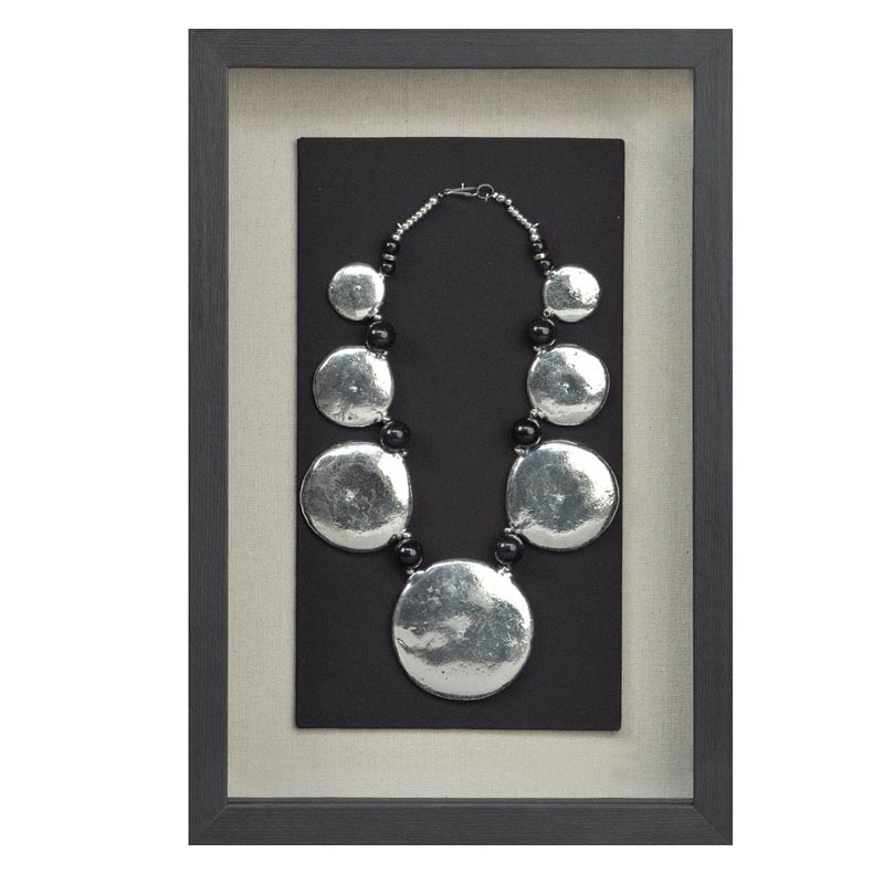 Панно Necklace Wall Accessory III Черный Серебряный в Челябинске | Loft Concept 