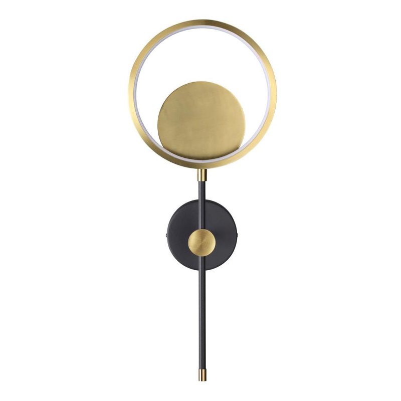 Бра Bendik Gold Ring Wall lamp B Золотой Черный Бра Bendik Gold Ring Wall lamp B Золотой Черный в Челябинске | Loft Concept