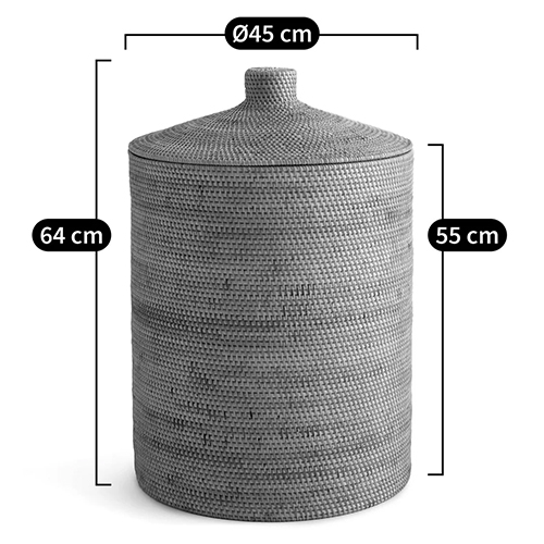 Плетеная корзина с крышкой Kheri Wicker Basket в Челябинске