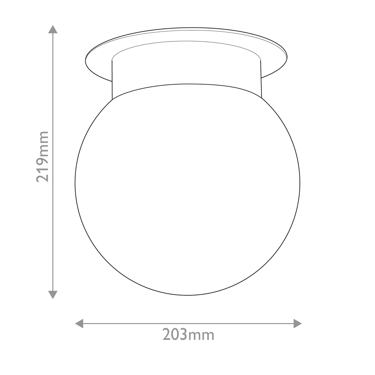 Потолочный светильник с белым матовым шарообразным плафоном Kichler в Челябинске