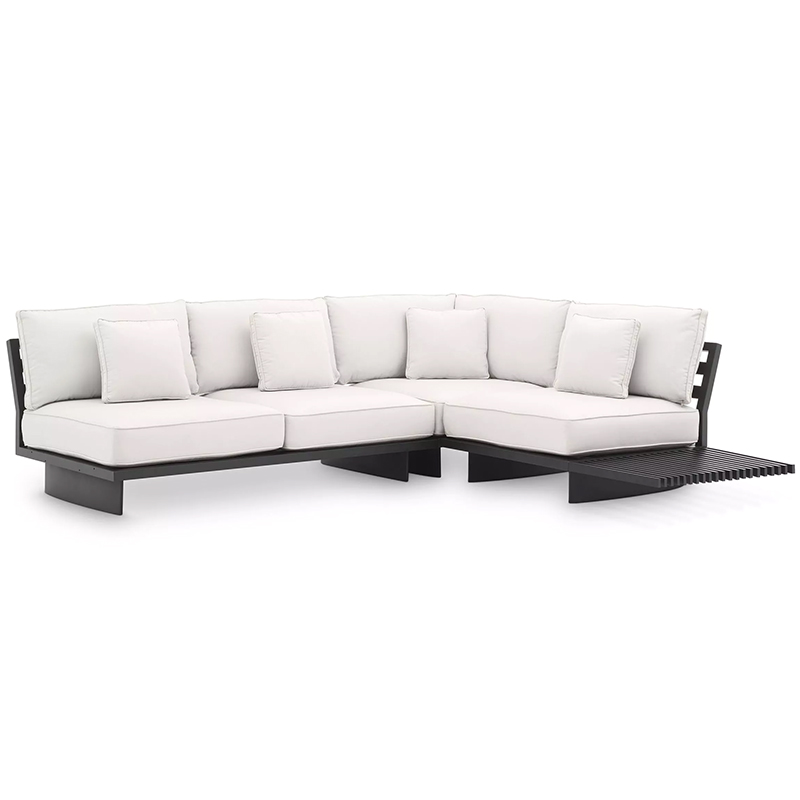 Модульный диван Eichholtz Sofa Royal Palm Белый Черный Черный Белый Модульный диван Eichholtz Sofa Royal Palm Белый Черный Черный Белый в Челябинске | Loft Concept