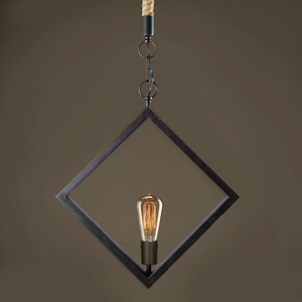 Подвесной светильник Romb Loft Rope Light Коричневый Подвесной светильник Romb Loft Rope Light Коричневый в Челябинске | Loft Concept
