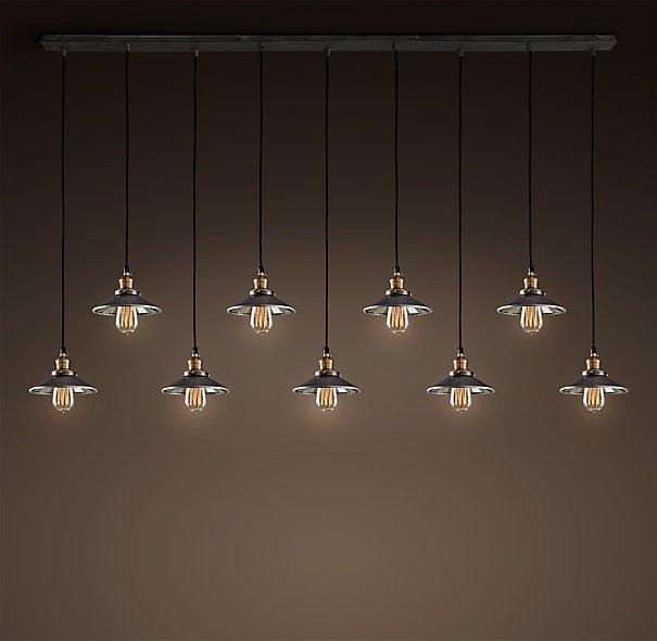 Люстра Loft Cone Pendant Reflector 9 Line Черный Люстра Loft Cone Pendant Reflector 9 Line Черный в Челябинске | Loft Concept