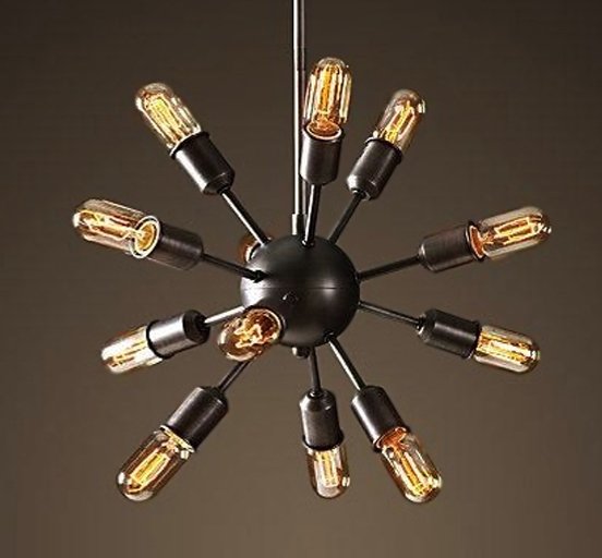 Люстра Loft Industrial Sputnik Chandelier 50 12 Черный Люстра Loft Industrial Sputnik Chandelier 50 12 Черный в Челябинске | Loft Concept