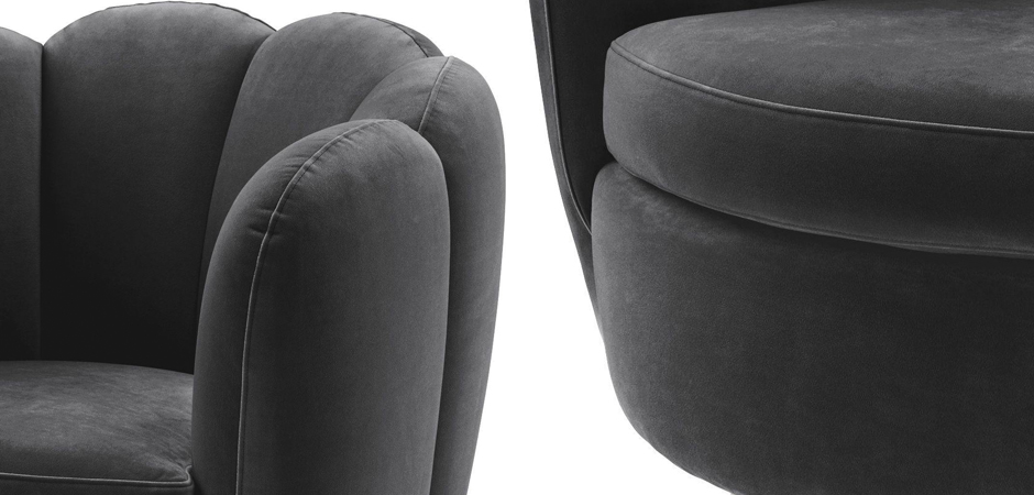 Кресло Eichholtz Swivel Chair Mirage dark grey Кресло Eichholtz Swivel Chair Mirage dark grey - Loft-Concept в Челябинске