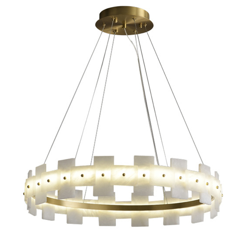 Дизайнерская светодиодная люстра с пластинами из натурального мрамора Marble Plates Chandelier Золотой Белый Мрамор Bianco Дизайнерская светодиодная люстра с пластинами из натурального мрамора Marble Plates Chandelier Золотой Белый Мрамор Bianco в Челябинске | Loft Concept