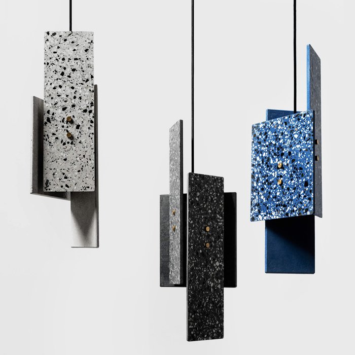 Подвесной светильник Granite Pendant Черный Синий Серый Подвесной светильник Granite Pendant Черный Синий Серый в Челябинске | Loft Concept