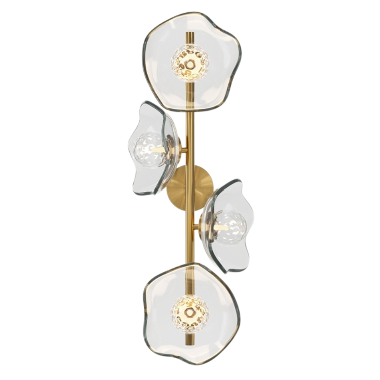 Бра Lots of transparent lotuses Латунь Бра Lots of transparent lotuses Латунь в Челябинске | Loft Concept