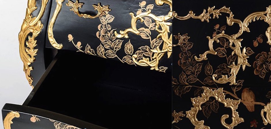 Комод в стиле французского рококо Baroque Сasket Черный Комод в стиле французского рококо Baroque Сasket Черный - Loft-Concept в Челябинске