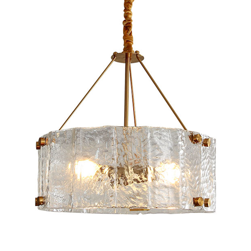 Люстра Portsmouth Glass Chandelier Латунь Прозрачный Люстра Portsmouth Glass Chandelier Латунь Прозрачный в Челябинске | Loft Concept