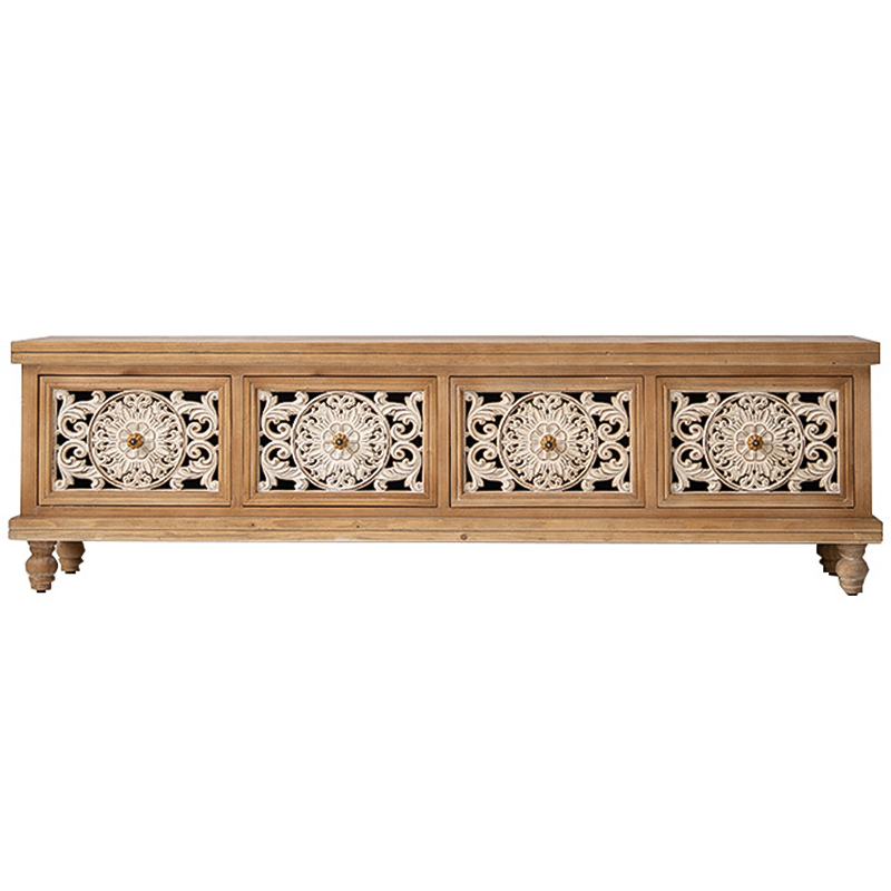 ТВ-тумба Leblanc Provence TV Stand Бежевый Древесина ТВ-тумба Leblanc Provence TV Stand Бежевый Древесина в Челябинске | Loft Concept