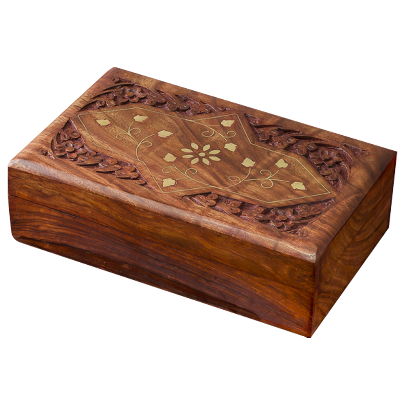 Шкатулка Damini Indian Inlay Box Коричневый Шкатулка Damini Indian Inlay Box Коричневый в Челябинске | Loft Concept