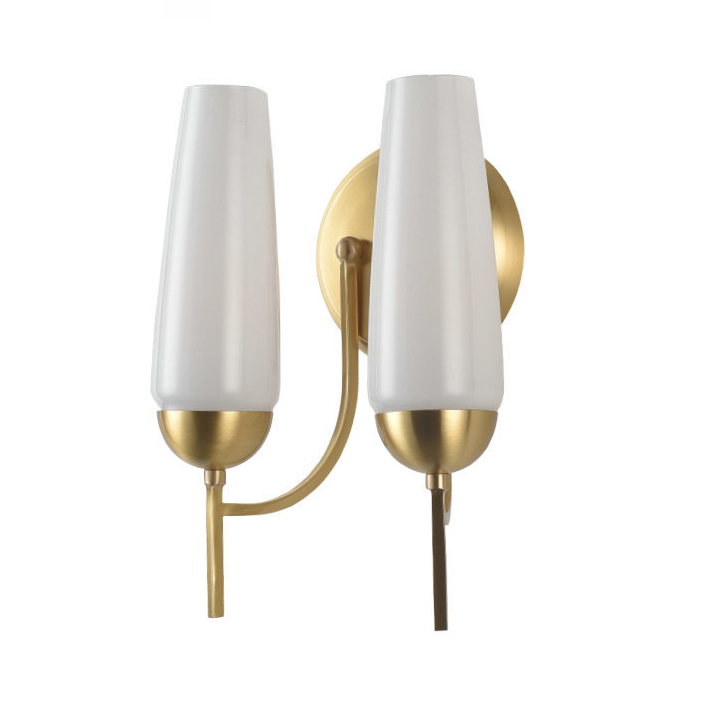 Бра American Candle Wall Lamp two Латунь Белый Бра American Candle Wall Lamp two Латунь Белый в Челябинске | Loft Concept