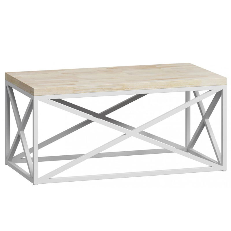 Кофейный стол Industrial Oak Geometric Coffee Table white Белый Кофейный стол Industrial Oak Geometric Coffee Table white Белый в Челябинске | Loft Concept