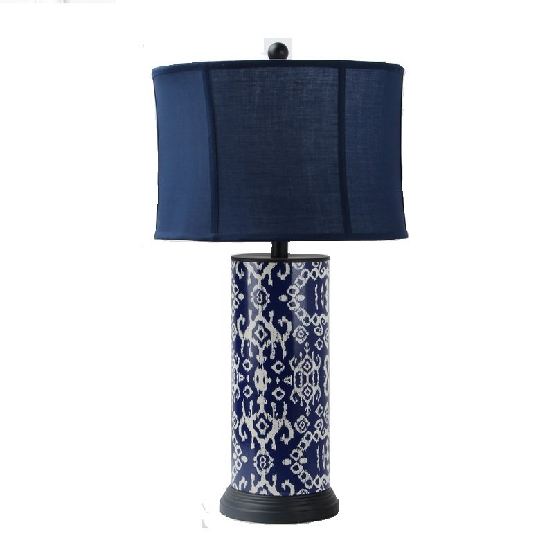 Настольная лампа Deep Blue Table Lamp Синий Белый Настольная лампа Deep Blue Table Lamp Синий Белый в Челябинске | Loft Concept
