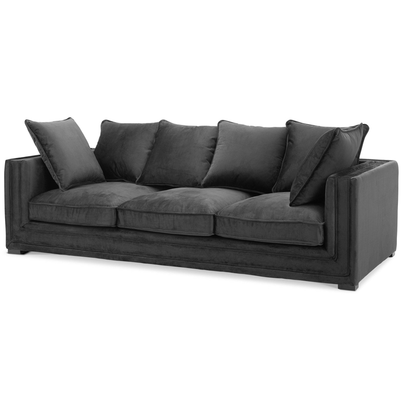 Диван Eichholtz Sofa Menorca black Черный Диван Eichholtz Sofa Menorca black Черный в Челябинске | Loft Concept