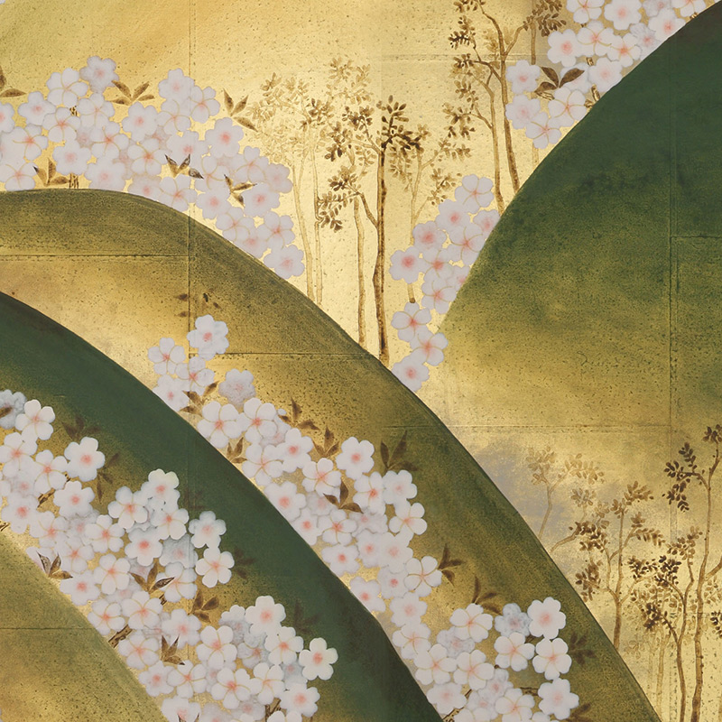 Обои ручная роспись Kiso Mountains Special Colourway on Deep Rich Gold gilded tea paper Обои ручная роспись Kiso Mountains Special Colourway on Deep Rich Gold gilded tea paper в Челябинске | Loft Concept
