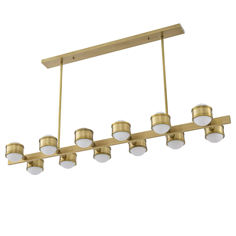 Люстра Eichholtz Chandelier Aldo Brass Латунь Белый Люстра Eichholtz Chandelier Aldo Brass Латунь Белый в Челябинске | Loft Concept