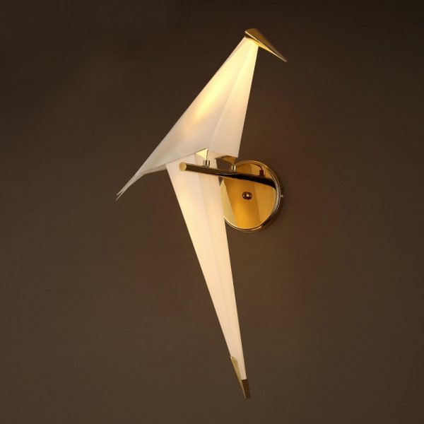 Бра Origami Bird Bra Бежево-серый Золотой Бра Origami Bird Bra Бежево-серый Золотой в Челябинске | Loft Concept