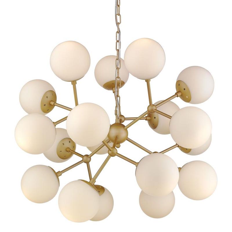 Люстра Berries Chandelier white matt 75 Золотой Белое матовое стекло Люстра Berries Chandelier white matt 75 Золотой Белое матовое стекло в Челябинске | Loft Concept