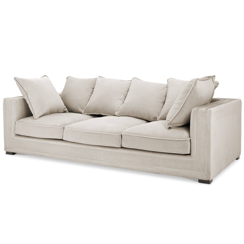 Диван Eichholtz Sofa Menorca Stone grey Бежево-серый Черный в Челябинске | Loft Concept 