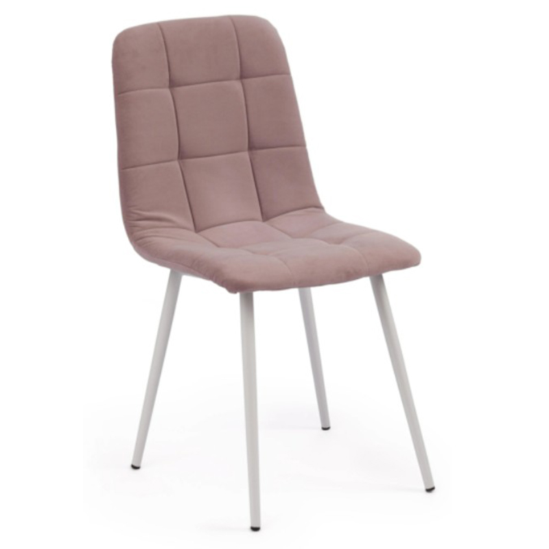 Стул Nancy Velour Smoky Rose Chair Дымчатая Роза Белый Стул Nancy Velour Smoky Rose Chair Дымчатая Роза Белый в Челябинске | Loft Concept