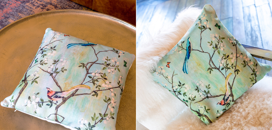 Декоративная подушка Beige and Green Chinoiserie 4 Декоративная подушка Beige and Green Chinoiserie 4 - Loft-Concept в Челябинске