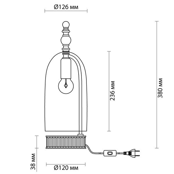 Настольная лампа Glass Dome Bronze Настольная лампа Glass Dome Bronze в Челябинске