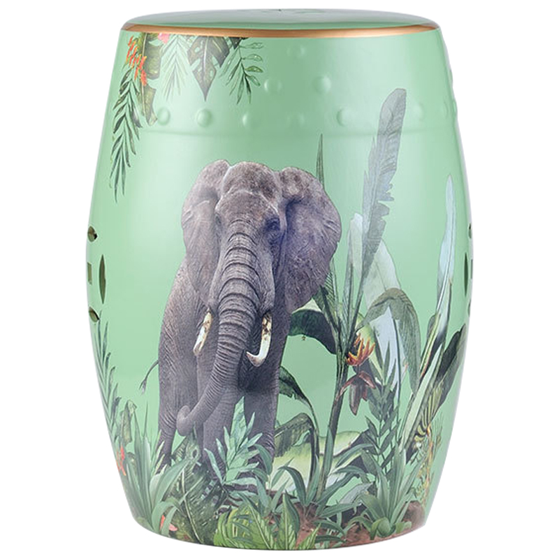 Керамический табурет Elephant Tropical Animal Ceramic Stool Green Прозрачный зеленый Серый Зеленый Керамический табурет Elephant Tropical Animal Ceramic Stool Green Прозрачный зеленый Серый Зеленый в Челябинске | Loft Concept