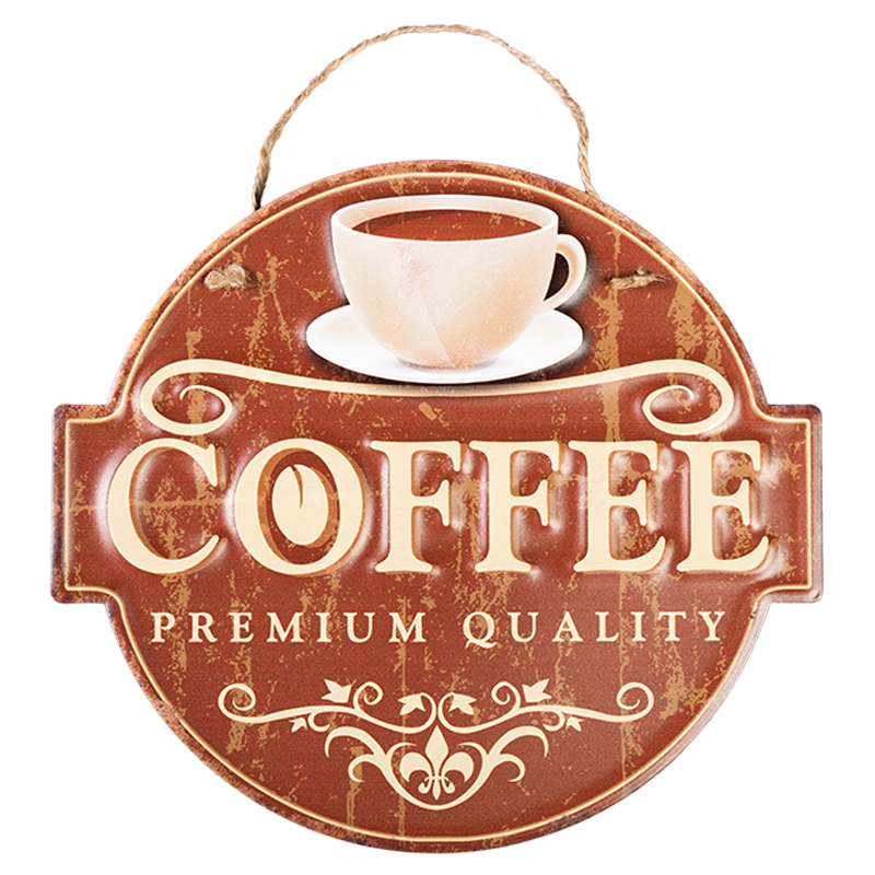 Аксессуар на стену Coffee Premium Quality Коричневый винтаж Аксессуар на стену Coffee Premium Quality Коричневый винтаж в Челябинске | Loft Concept