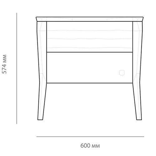 Тумба прикроватная из массива дуба с 2-мя ящиками Tasteful Furniture в Челябинске