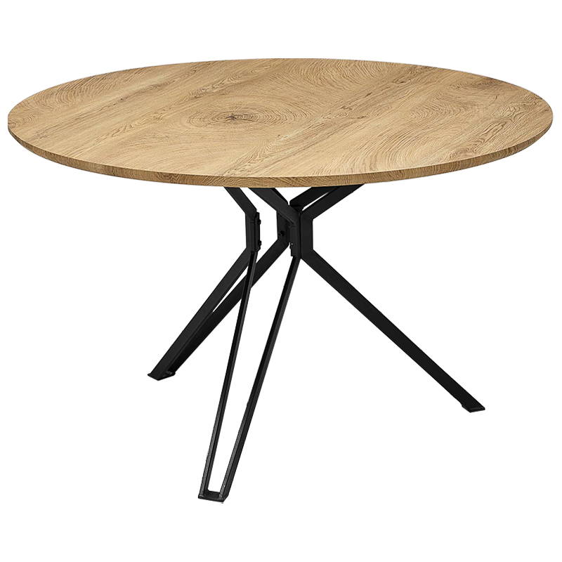 Стол круглый в стиле Лофт Mahoney Table Древесина Черный Стол круглый в стиле Лофт Mahoney Table Древесина Черный в Челябинске | Loft Concept