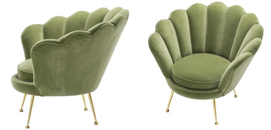 Кресло Eichholtz Chair Trapezium Light Green Кресло Eichholtz Chair Trapezium Light Green - Loft-Concept в Челябинске