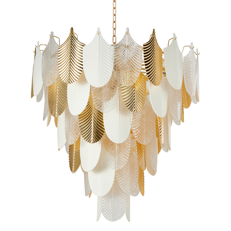 Люстра Abelia Chandelier 93 Золотой Белый Прозрачный Люстра Abelia Chandelier 93 Золотой Белый Прозрачный в Челябинске | Loft Concept