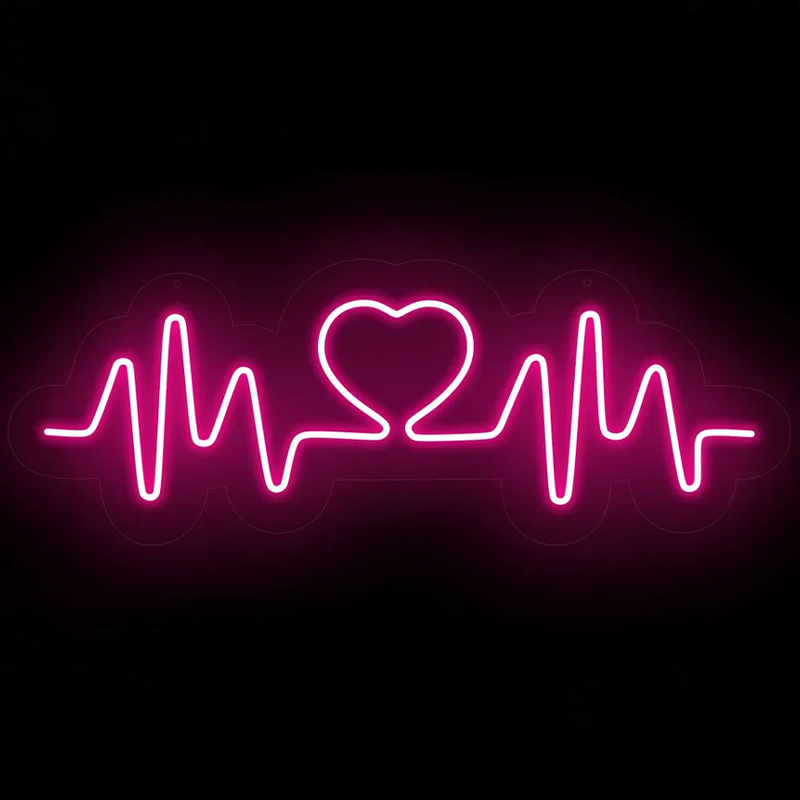 Неоновая настенная лампа Heart Rhythm Neon Wall Lamp Розовый Прозрачный Неоновая настенная лампа Heart Rhythm Neon Wall Lamp Розовый Прозрачный в Челябинске | Loft Concept