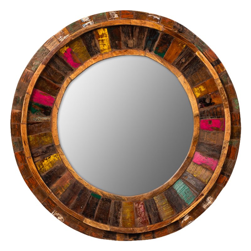 Зеркало Antique Wood Circle Коричневый винтаж Зеркало Antique Wood Circle Коричневый винтаж в Челябинске | Loft Concept