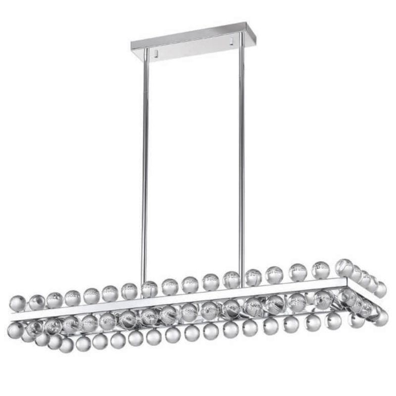 Sacramento Transparent Balls Rectangle Chandelier Хром Прозрачный Sacramento Transparent Balls Rectangle Chandelier Хром Прозрачный в Челябинске | Loft Concept
