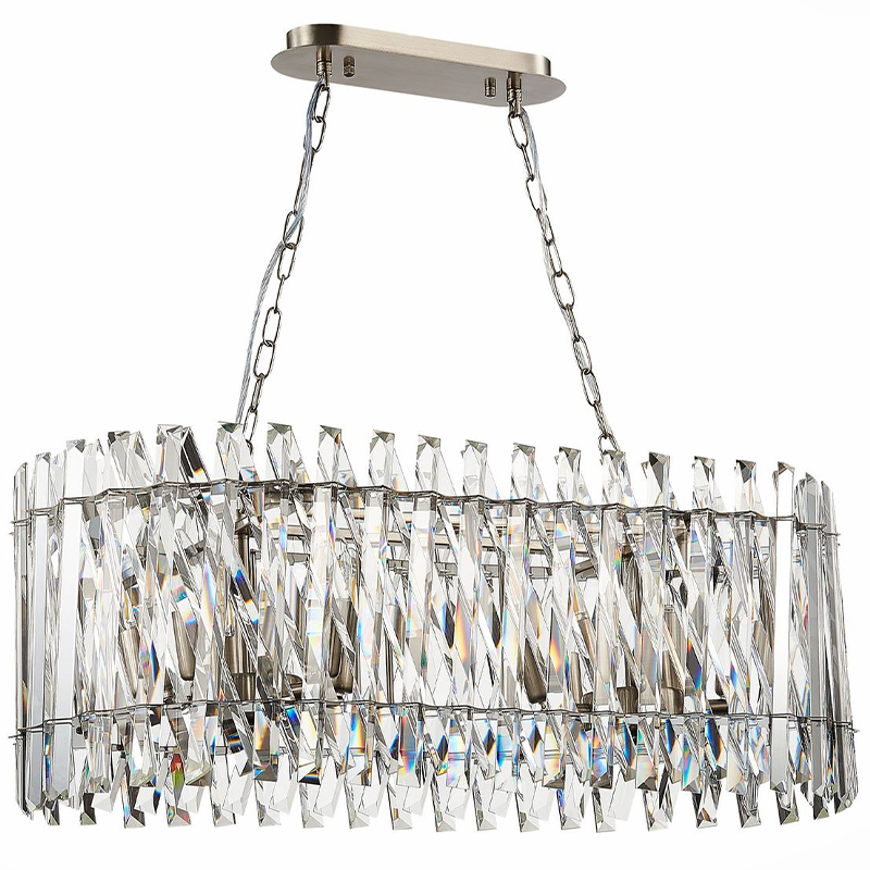 Люстра Kaeden Glass Chandelier 80 Никель Прозрачный Люстра Kaeden Glass Chandelier 80 Никель Прозрачный в Челябинске | Loft Concept