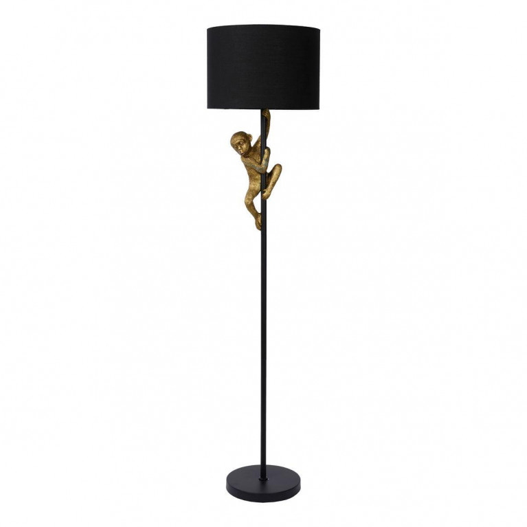 Торшер Climbing Monkey floor lamp Черный Золотой в Челябинске | Loft Concept 