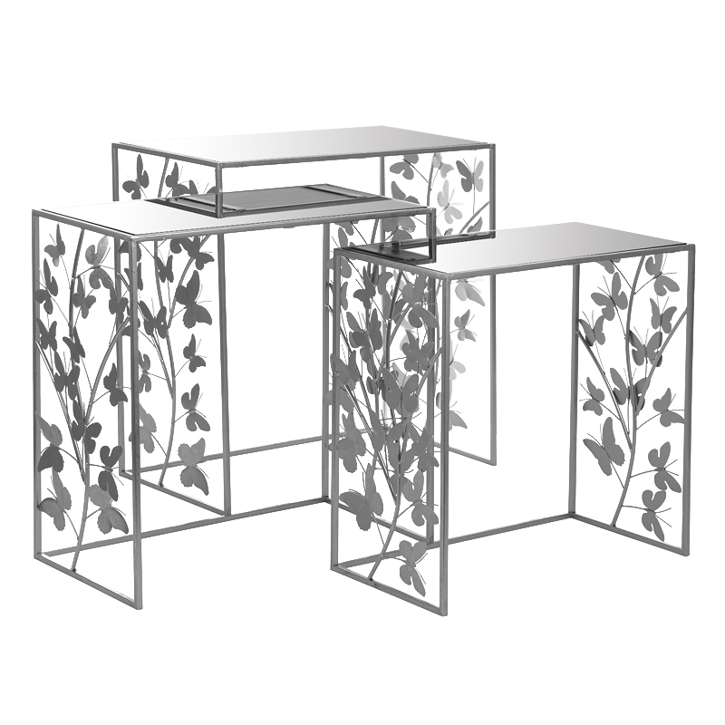 Консоль Silver Butterfly Triple Серебряный Консоль Silver Butterfly Triple Серебряный в Челябинске | Loft Concept
