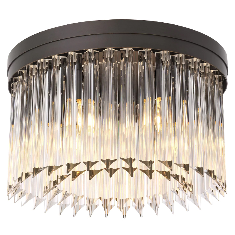 Потолочный светильник Eichholtz Ceiling Lamp Evina Bronze Прозрачное Стекло Темная бронза Потолочный светильник Eichholtz Ceiling Lamp Evina Bronze Прозрачное Стекло Темная бронза в Челябинске | Loft Concept