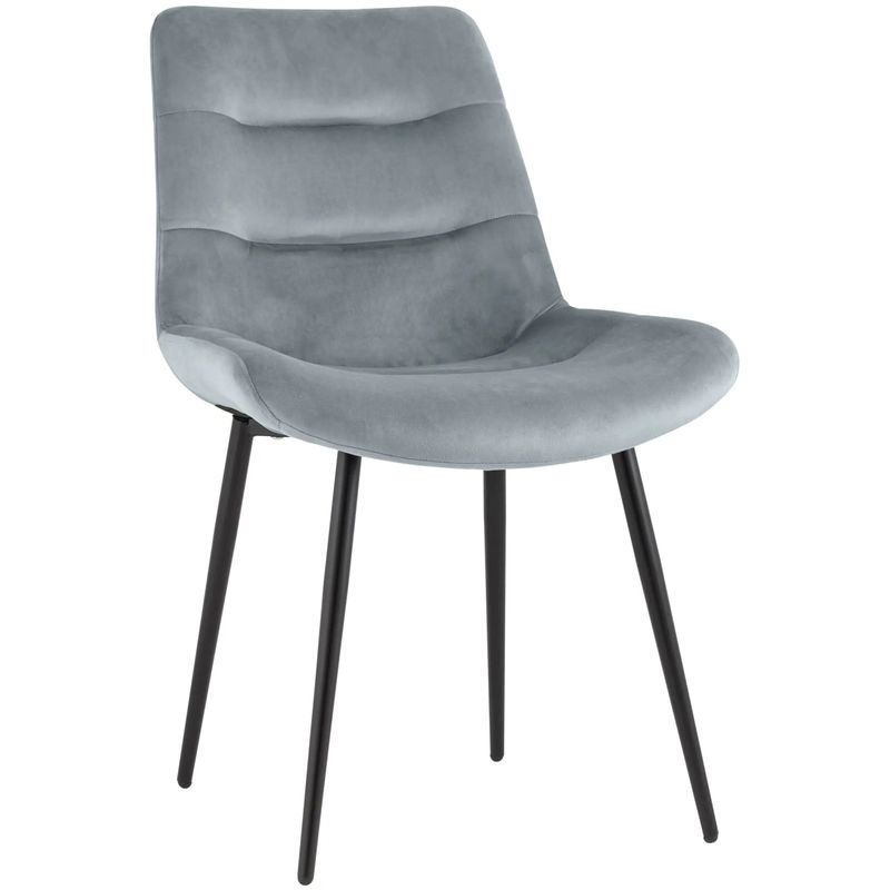 Стул Austin Chair Светло-Серый Велюр Светло-серый Черный Стул Austin Chair Светло-Серый Велюр Светло-серый Черный в Челябинске | Loft Concept