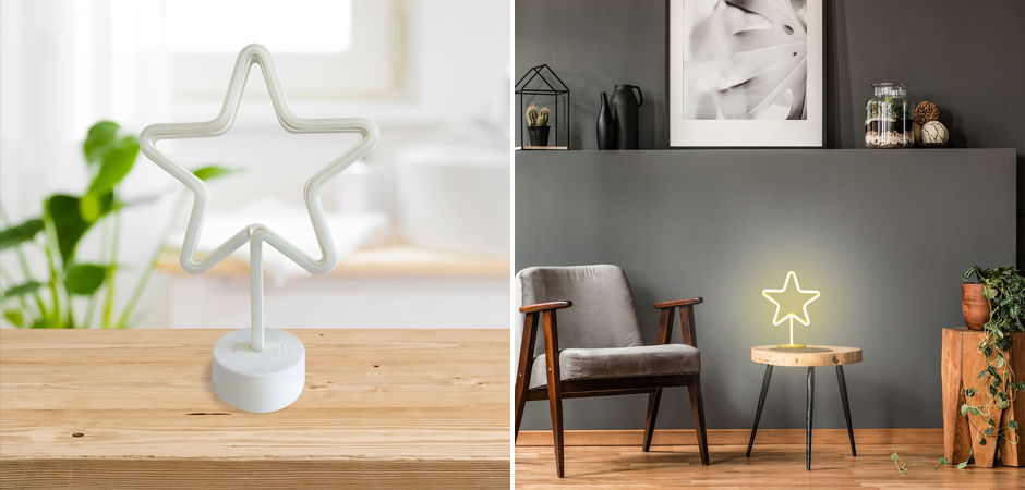 Неоновая настольная лампа Night Star Неоновая настольная лампа Night Star - Loft-Concept в Челябинске